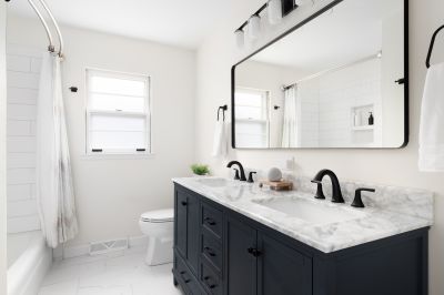 Double Vanity with Stylish Fixtures